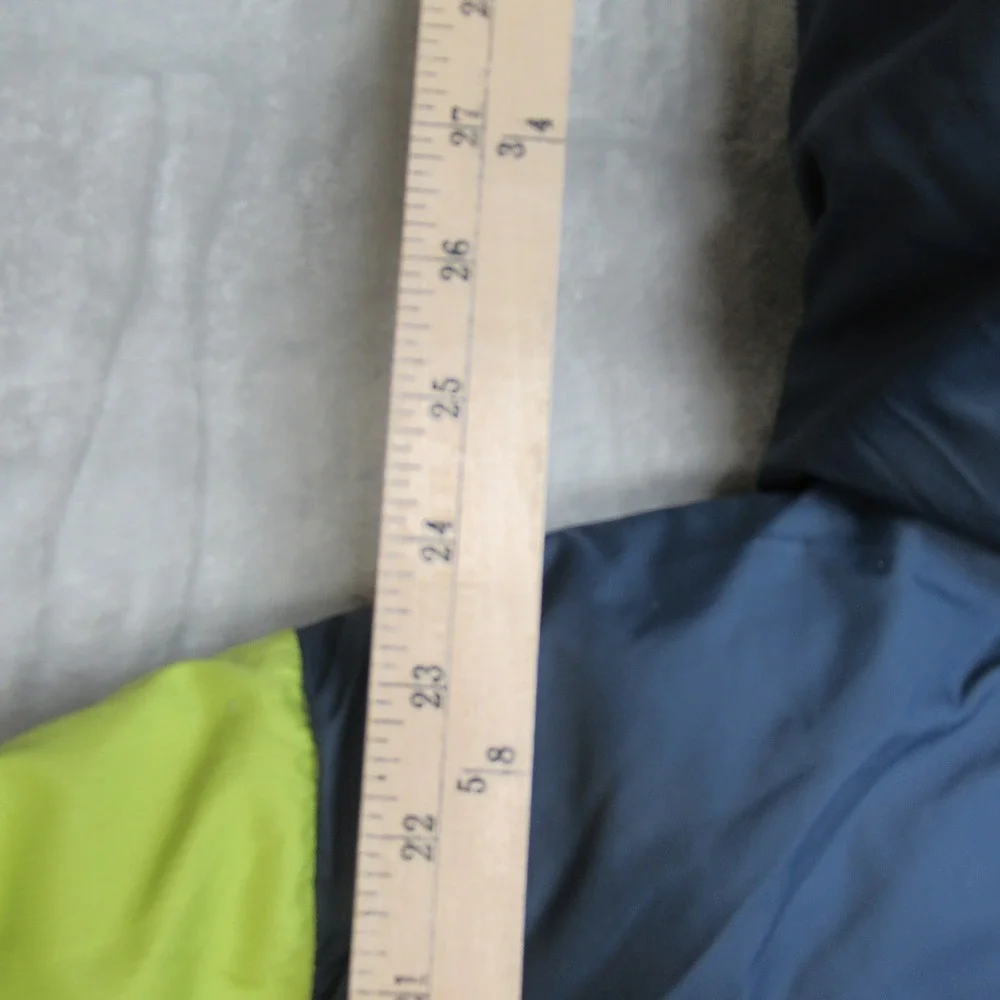 Columbia Jacket Youth Large Green Reversible Rain Wind FullZip Insulated Puffer